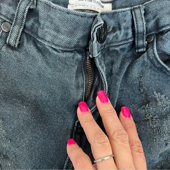 ❄️ ONE Teaspoon Fox Black Distressed Awesome Baggies Jean - Picture 9 of 10